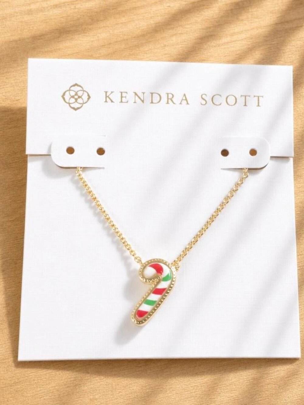 Kendra Scott Candy Cane Gold Short Pendant Necklace